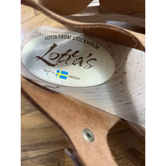 Lotta's Sweden made Highwood Brown Clogs in Oiled Nubuck Size 39 S000049 - Picture 6 of 10